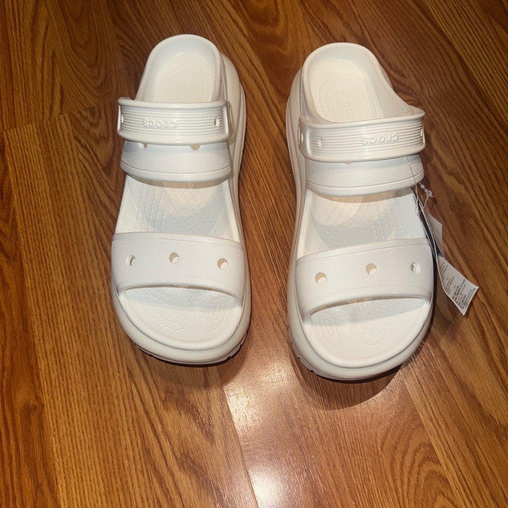 Crocs Mega Crush Sandals – White – NWT – Men’s size 8 Women’s Size 10 - Picture 4 of 14